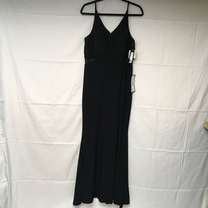 X by Escape gown SZ 14 black NWT peek a boo sides formal party prom merm…